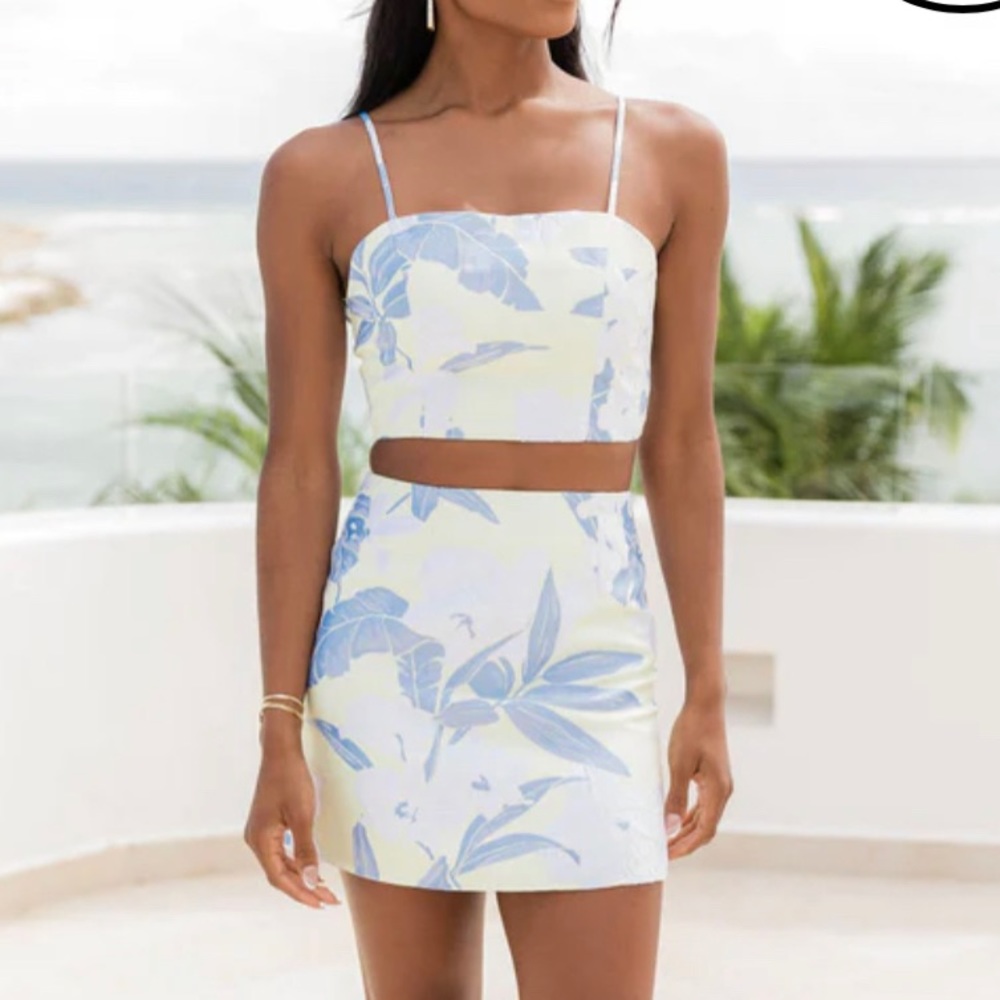 Embroidered Two Piece Set